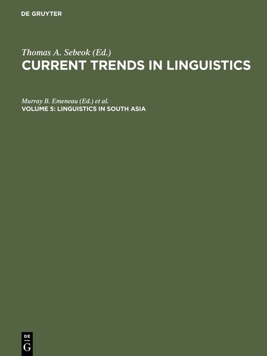Linguistics in South Asia