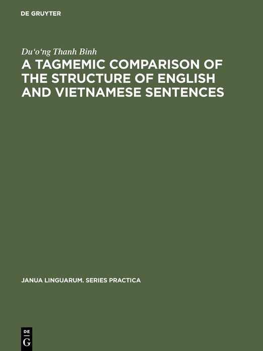 Tagmenic Comparison of the Structure of English and Vietnamese Sentences