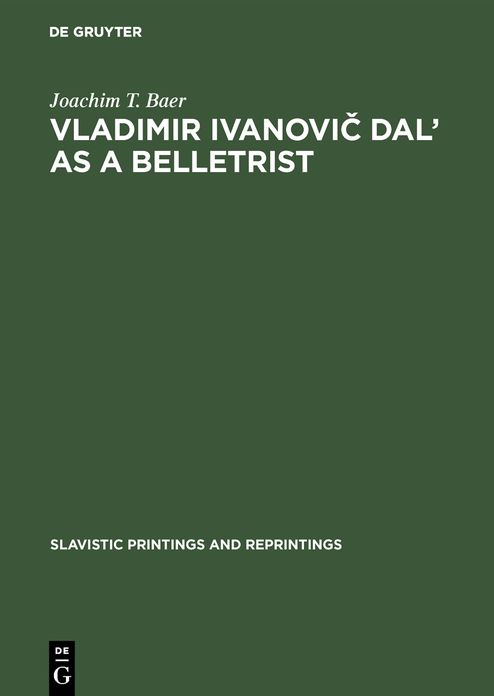 Vladimir Ivanovicdal As a Belletrist