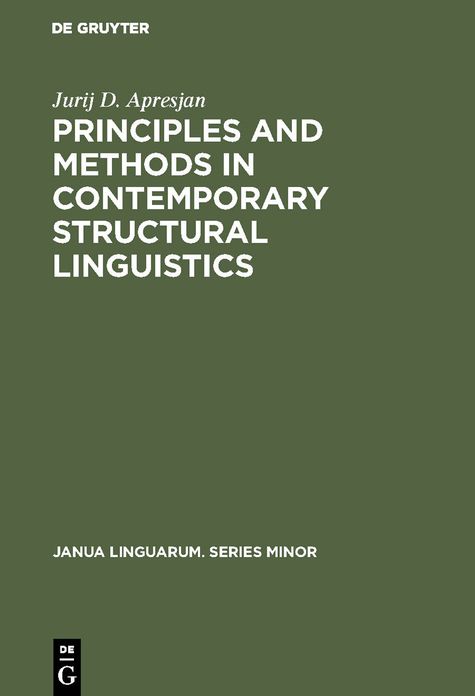 Principles and Methods of Contemporary Structural Linguistics