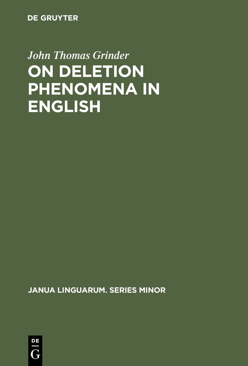 On Deletion Phenomena in English