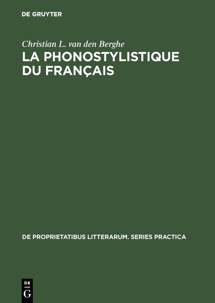 La Phonostylistique du Francais