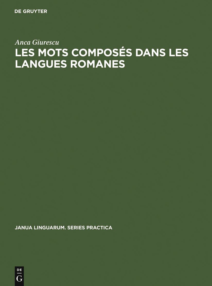 Les mots composes dans les langues romanes