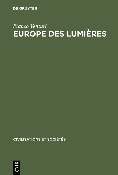 Europe des lumieres: Recherches sur le 18eme siecle