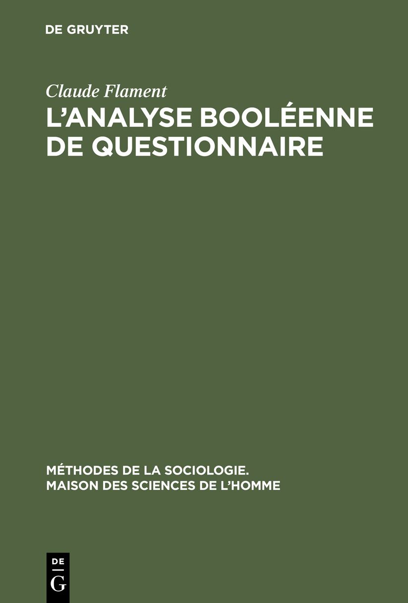 L' Analyse Booleenne de Questionnaire