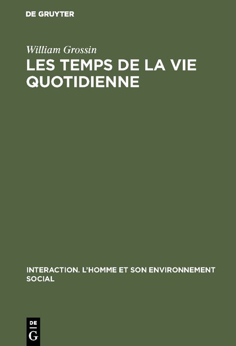 Les temps de la vie quotidienne
