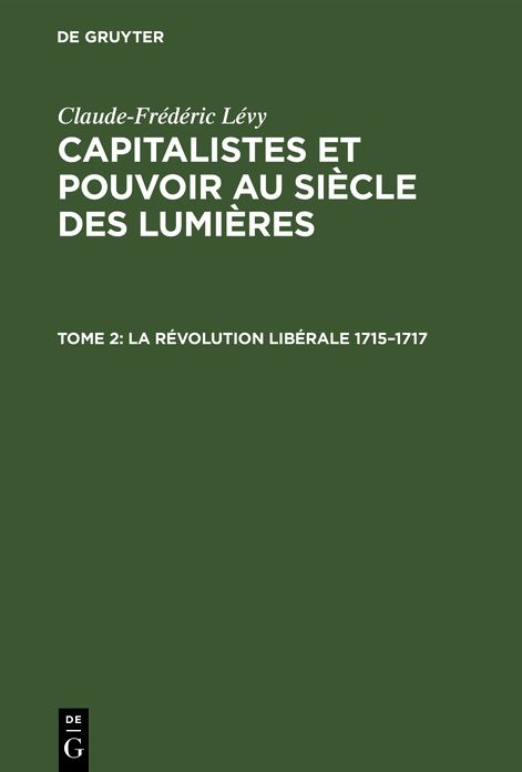 La rÃ©volution LibÃ©rale 1715 - 1717