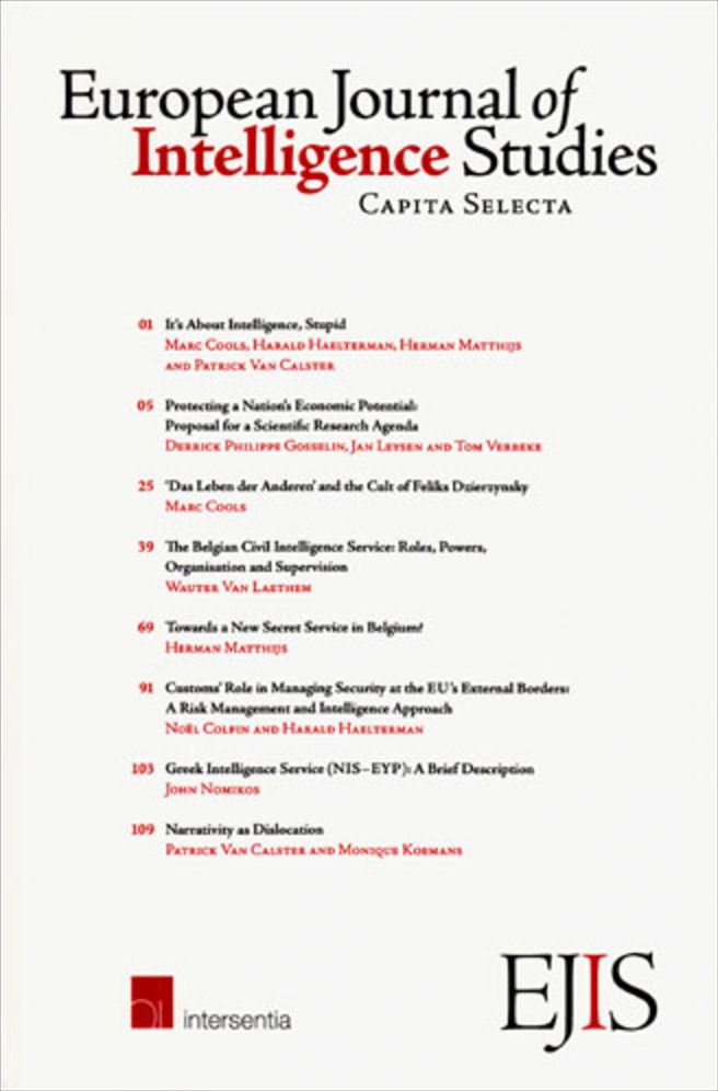 European Journal of Intelligence Studies: Capita Selecta