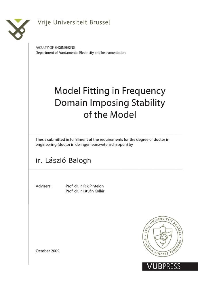 Model Fitting in Frequency Domain Imposing Stability of the Model