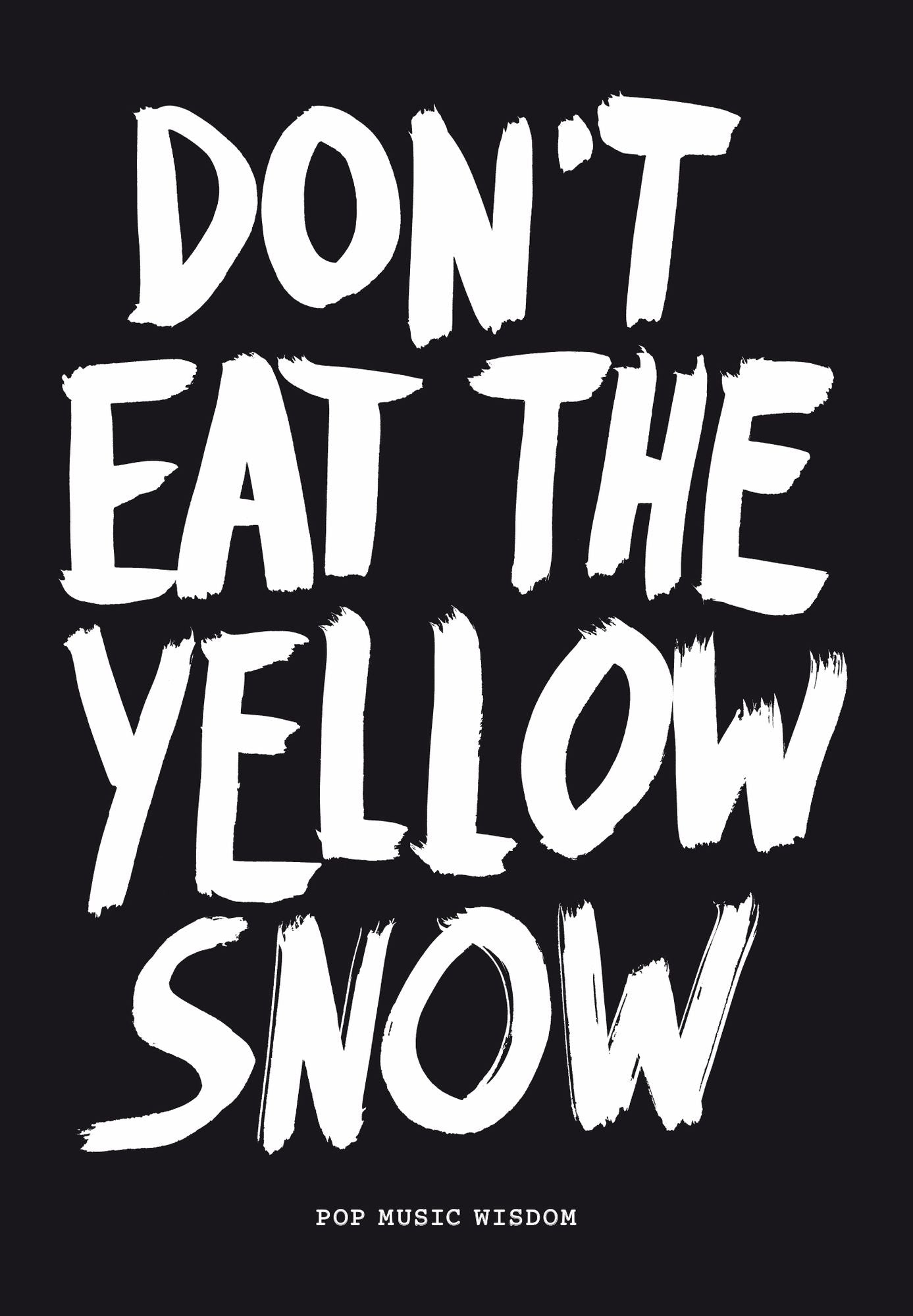 Don't Eat the Yellow Snow: Pop Music Wisdom