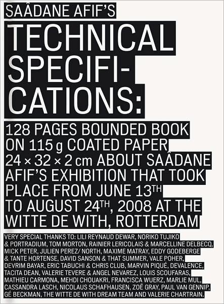 Saadane Afif: Technical Specifications