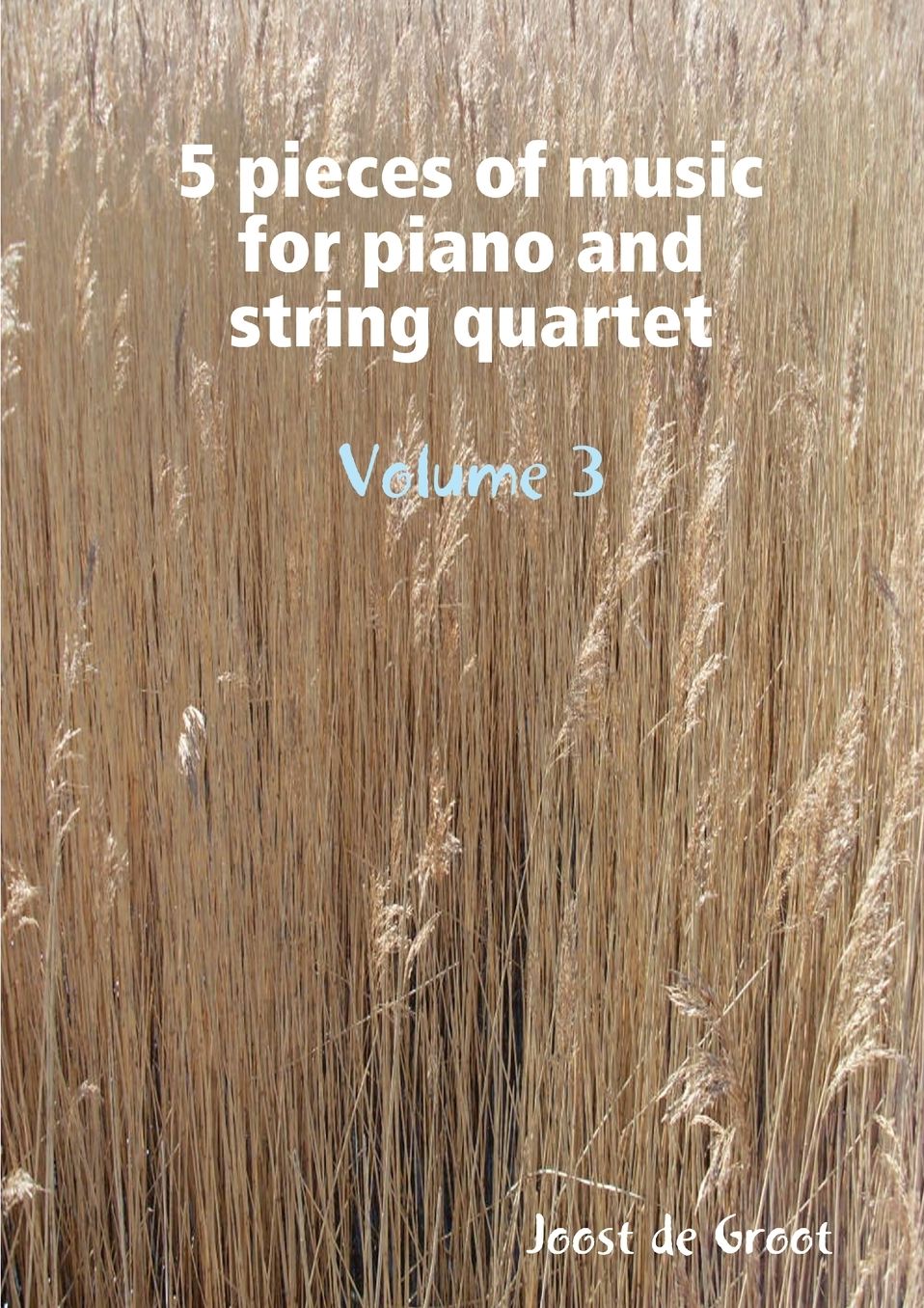 5 pieces of music for piano and string quartet Volume 3