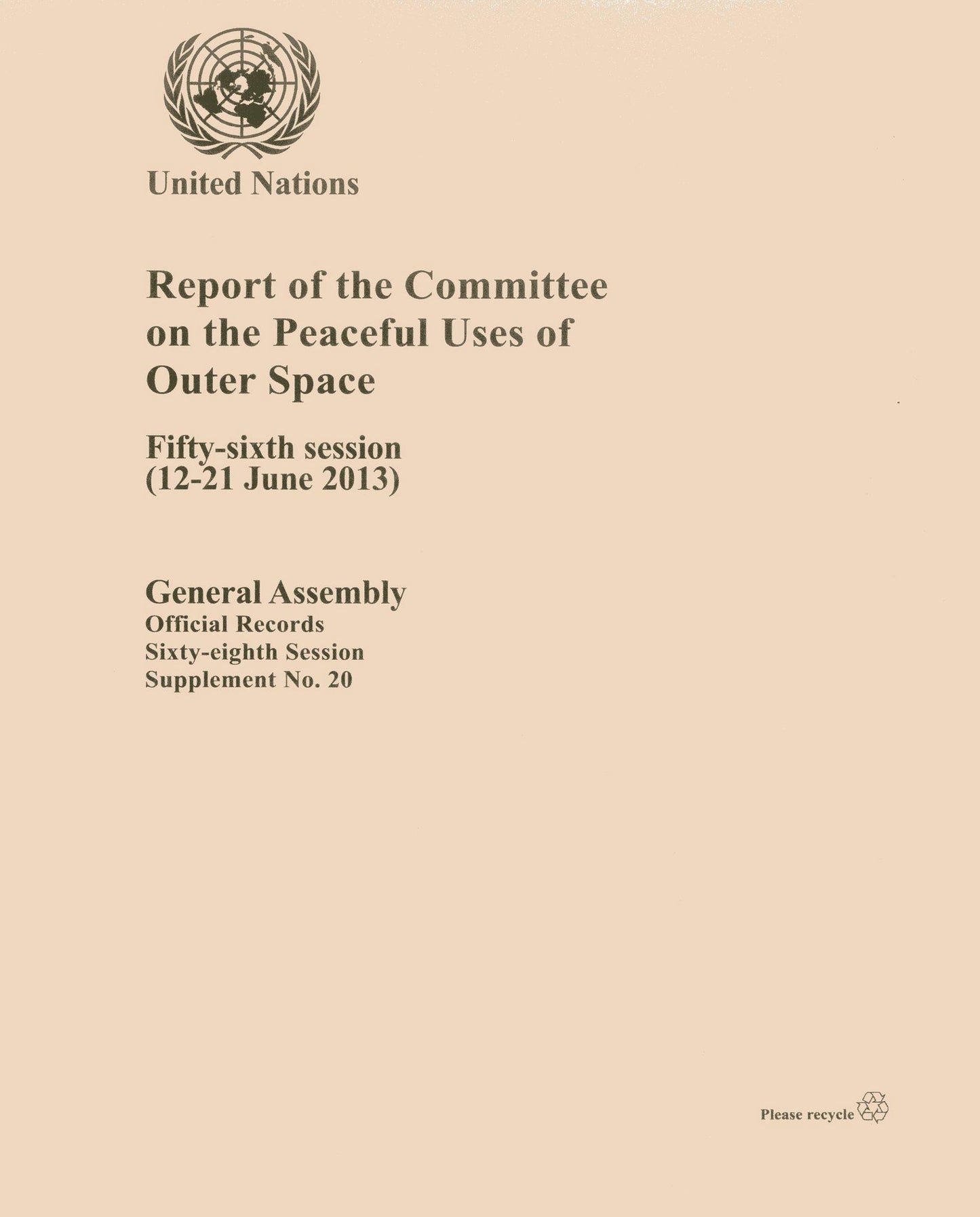 Report of the Committee on the Peaceful Uses of Outer Space: Fifty-sixth session