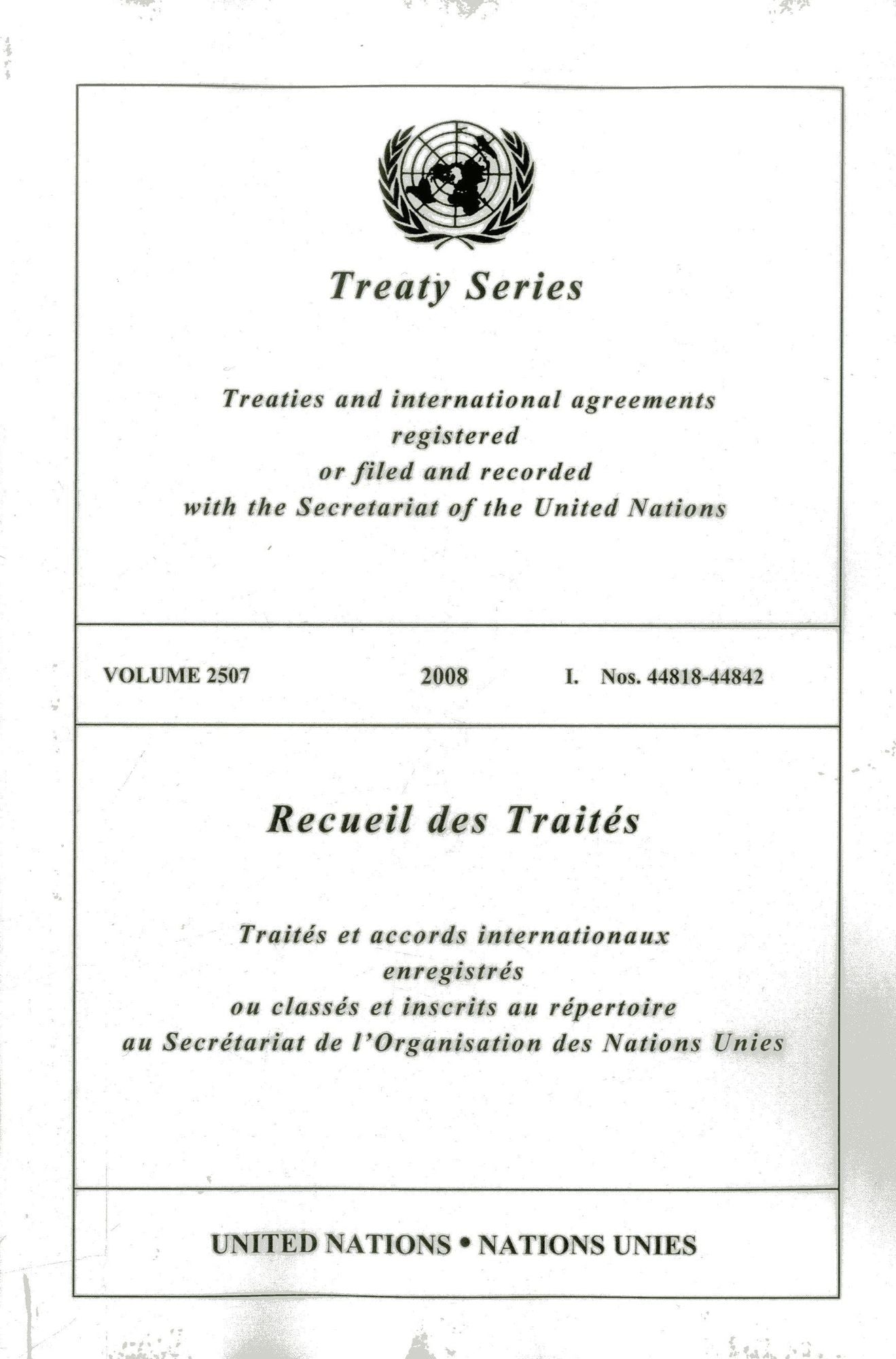 Treaty Series 2507 I: 44818 - 44842
