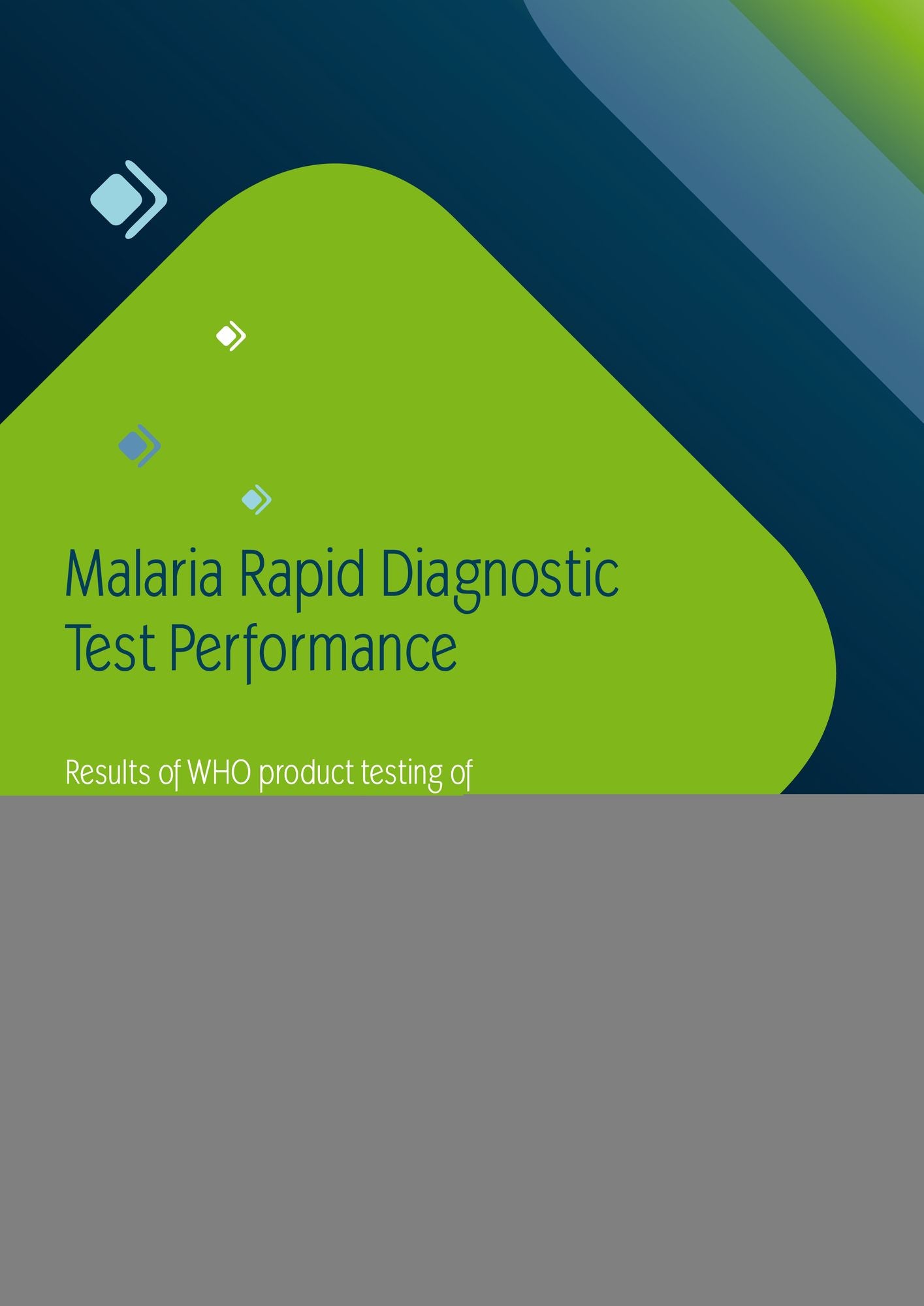 Malaria Rapid Diagnostic Test Performance: Results of WHO Product Testing of RDT's