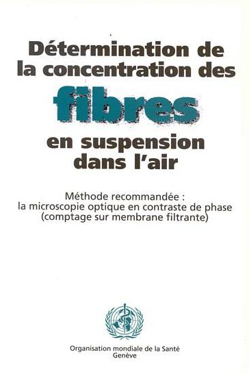 Determination de la concentration des fibres en suspension dans l'air: Methode recommandee: la microscopie optique en contraste de phase (comptage sur membrane filtrante)