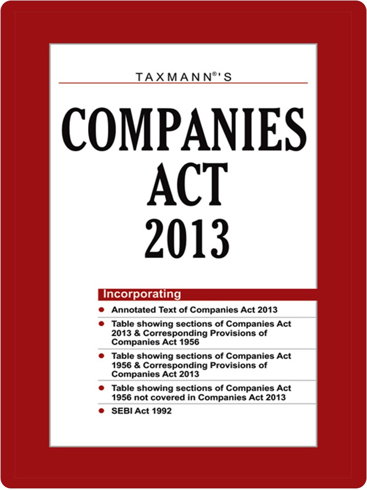 Taxmann Companies Act 2013: Taxmann Companies Act 2013