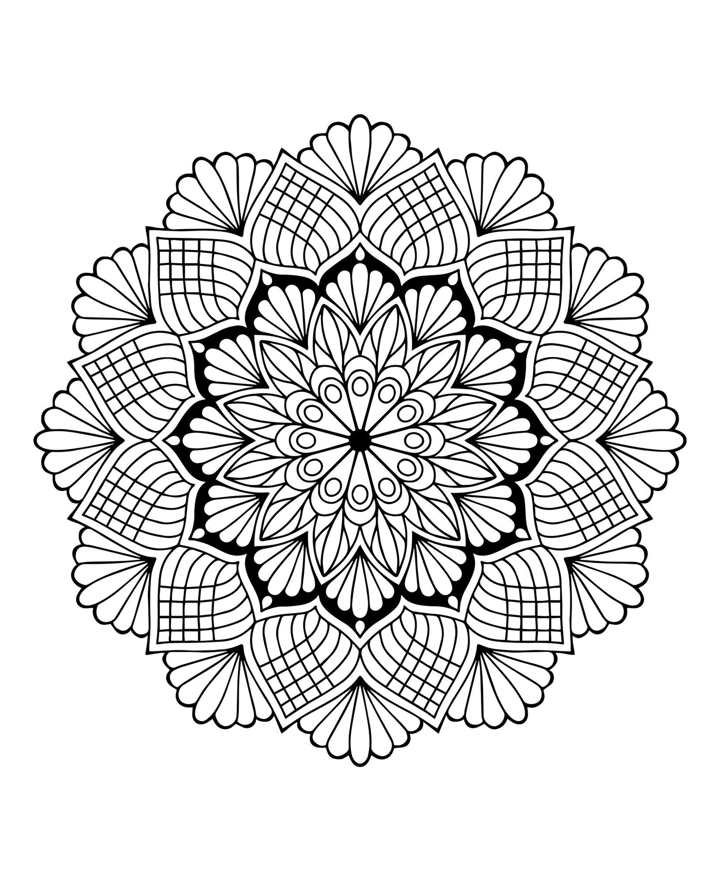 Mandala Glitter Coloring Book