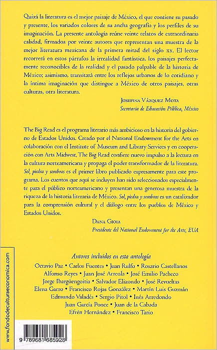 Sol, piedra y sombras: Veinte cuentistas mexicanos de la primera mitad del siglo XX (Sun, Stone, and Shadows)