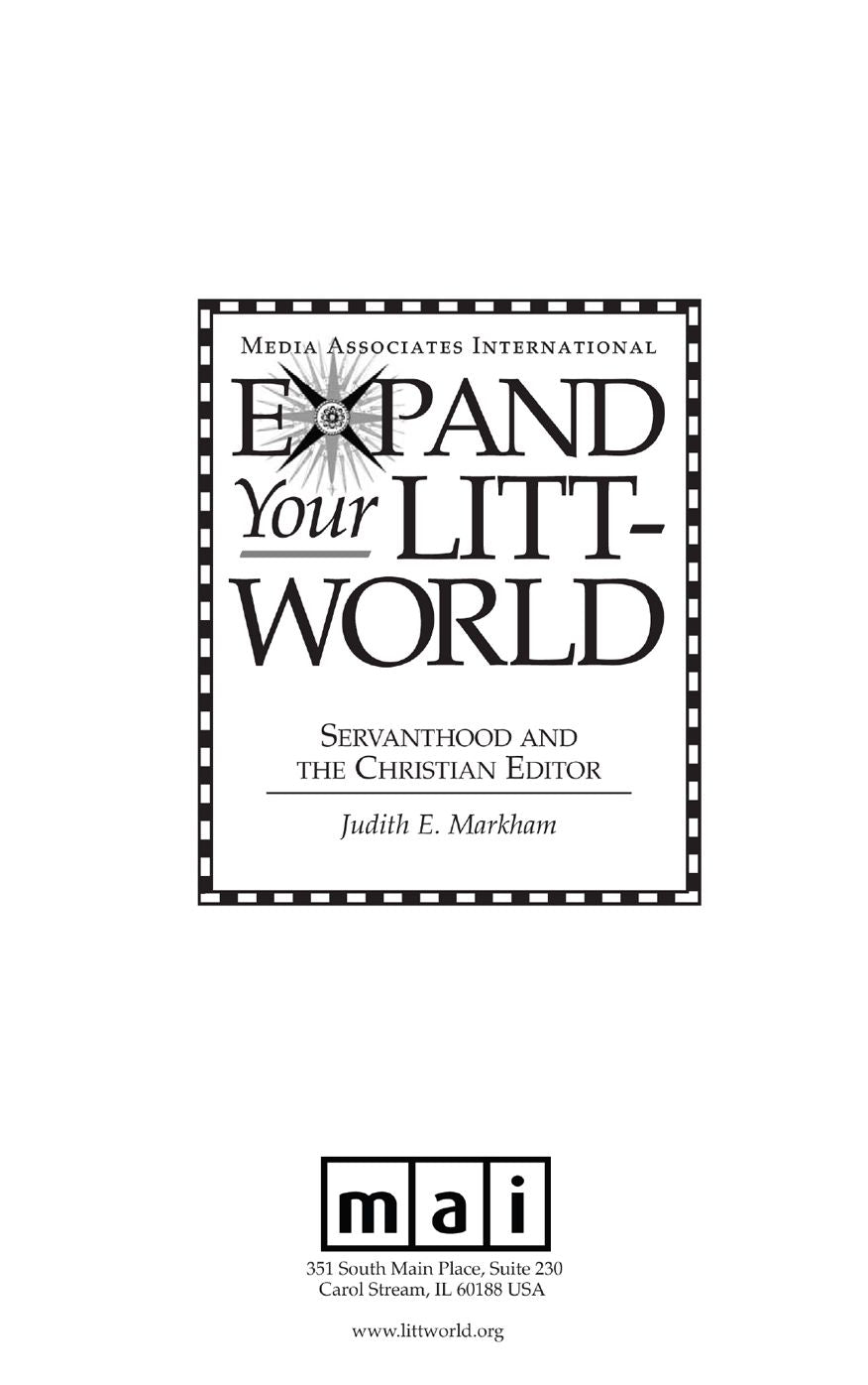 Servanthood and the Christian Editor