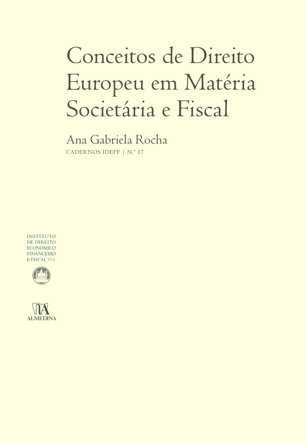 Conceitos de direito europeu em matéria societária e fiscal (N.º 17 da Coleção)