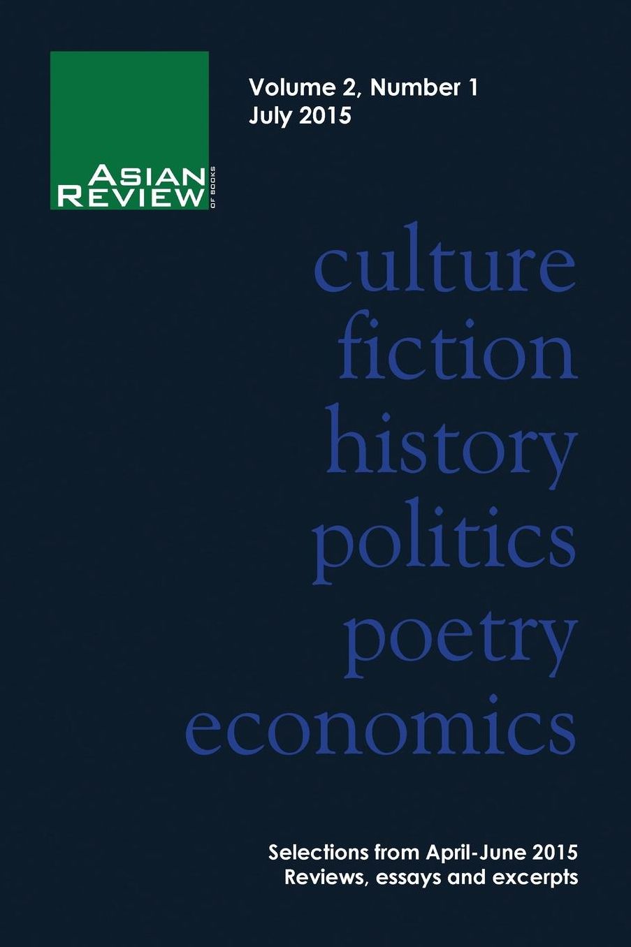 Asian Review of Books, Volume 2, Number 1: July 2015