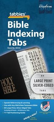 Large Print Bible Indexing Tabs - Silver: Bible Indexing Tabs