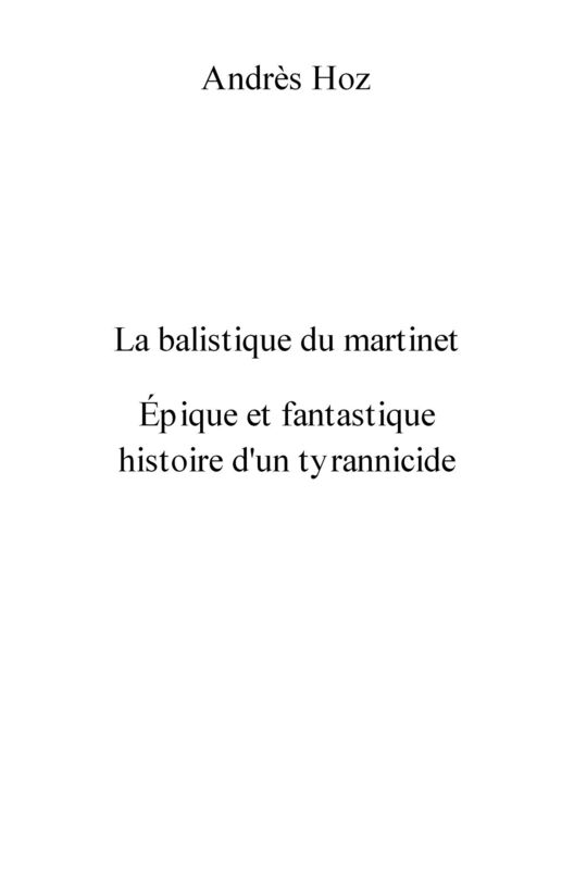 La balistique du martinet
