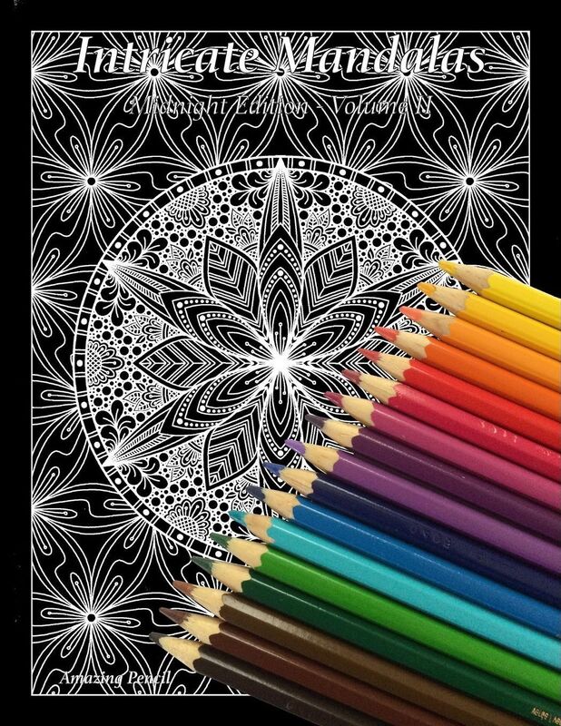 Intricate Mandalas, Midnight Edition, Volume 2