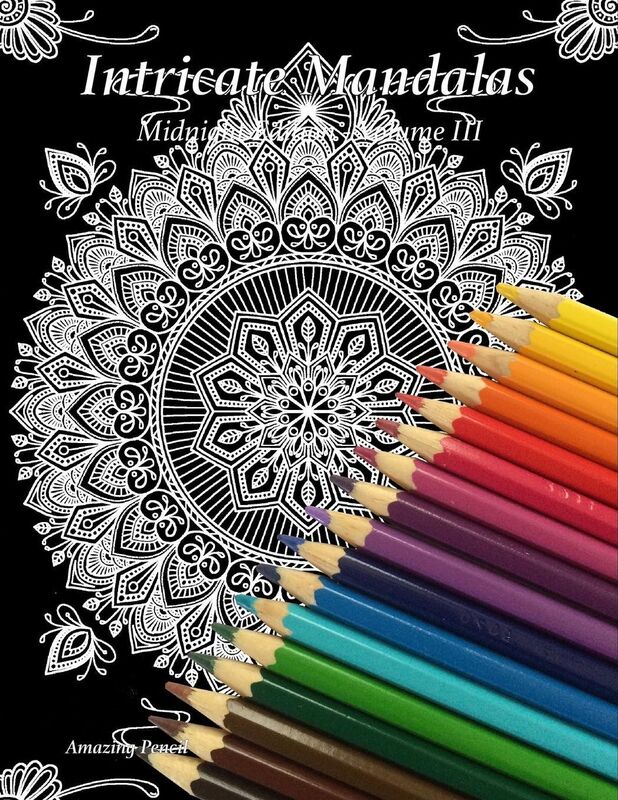 Intricate Mandalas, Midnight Edition, Volume 3