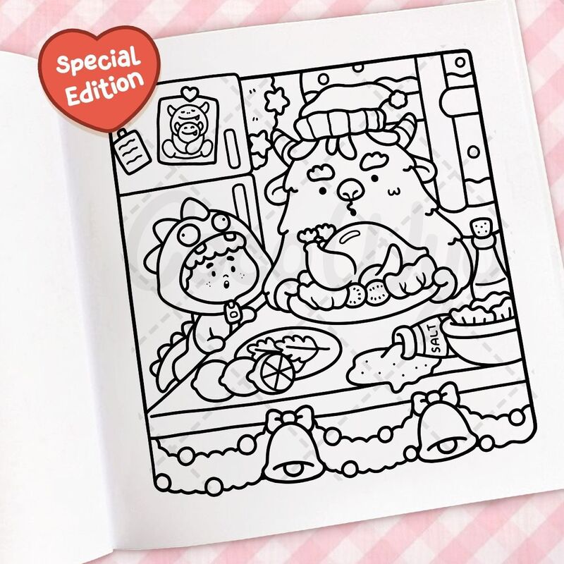 Cozy Christmas: Coloring Book for Adults and Kids