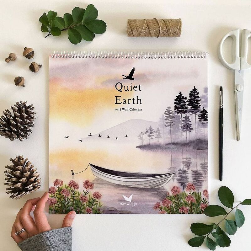 2025 Quiet Earth Watercolor Landscapes Wall Calendar
