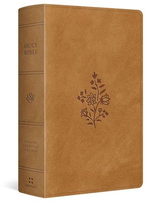 ESV Large Print Personal Size Bible (TruTone, Nubuck Caramel, Wildflower Design)