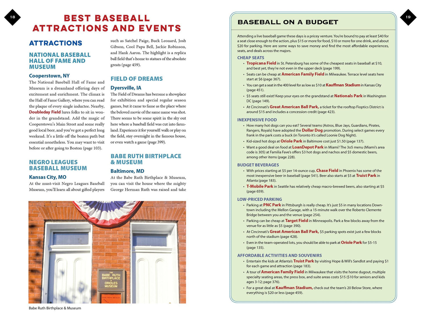 Moon Baseball Road Trips: The Complete Guide to All the Ballparks, with Beer, Bites, and Sights Nearby