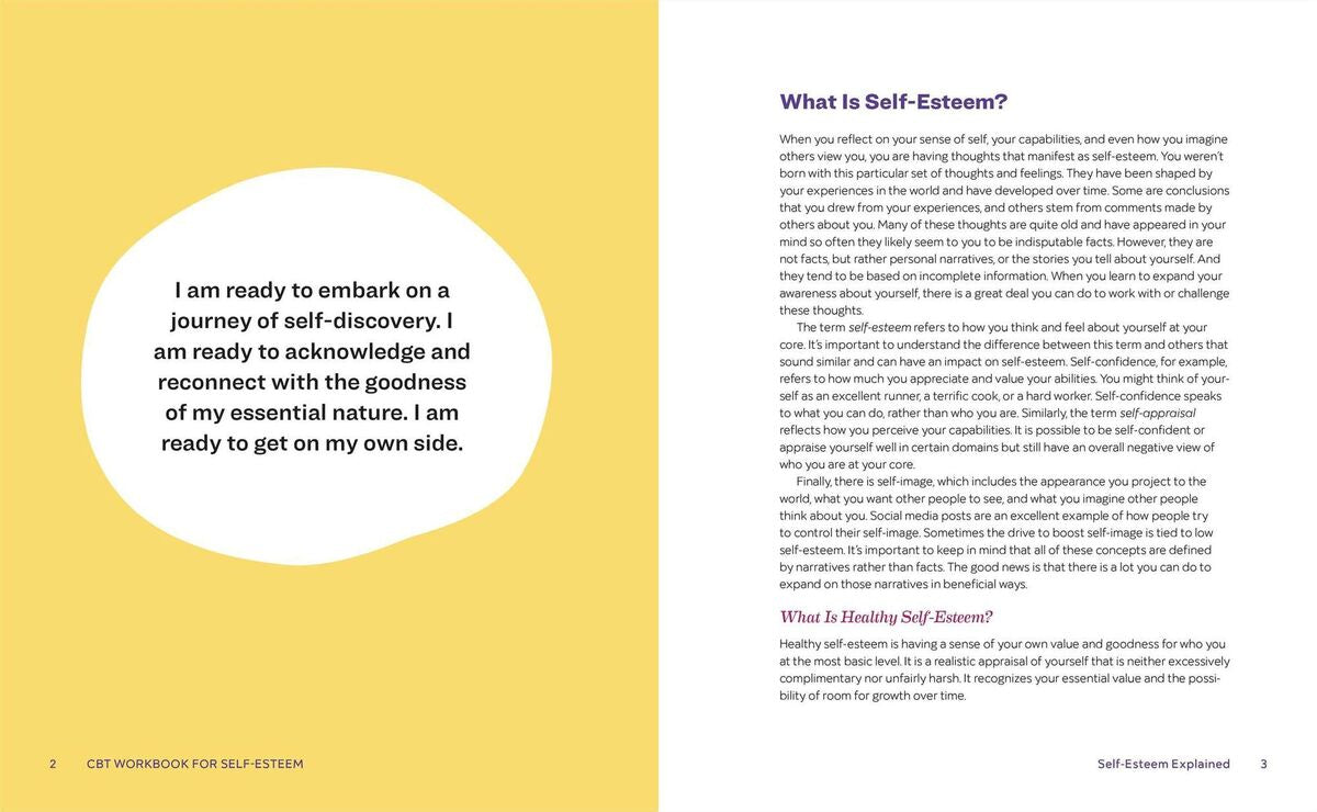 Cognitive Behavioral Therapy Workbook for Self-Esteem: Identify, Challenge, and Change Your Thoughts and Actions