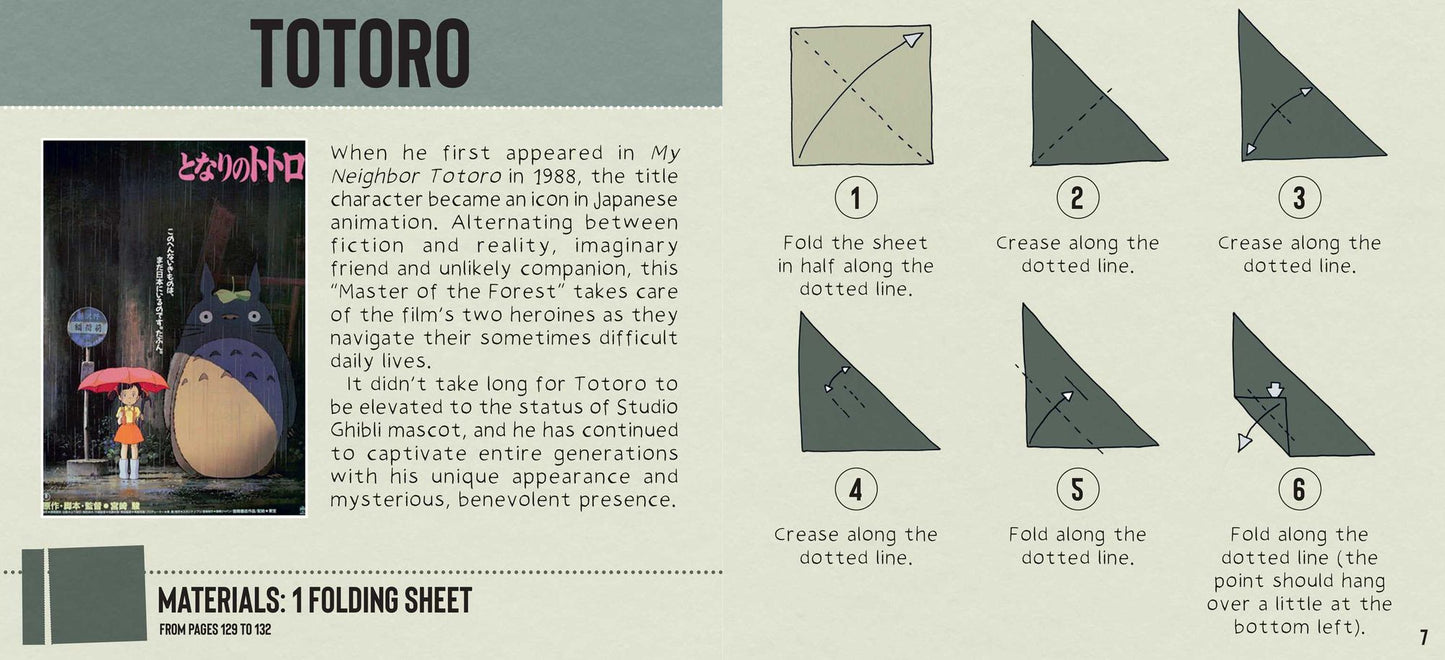 Studio Ghibli Origami: Unofficial Papercraft Projects to Create Totoro, Ponyo, Jiji, and more!