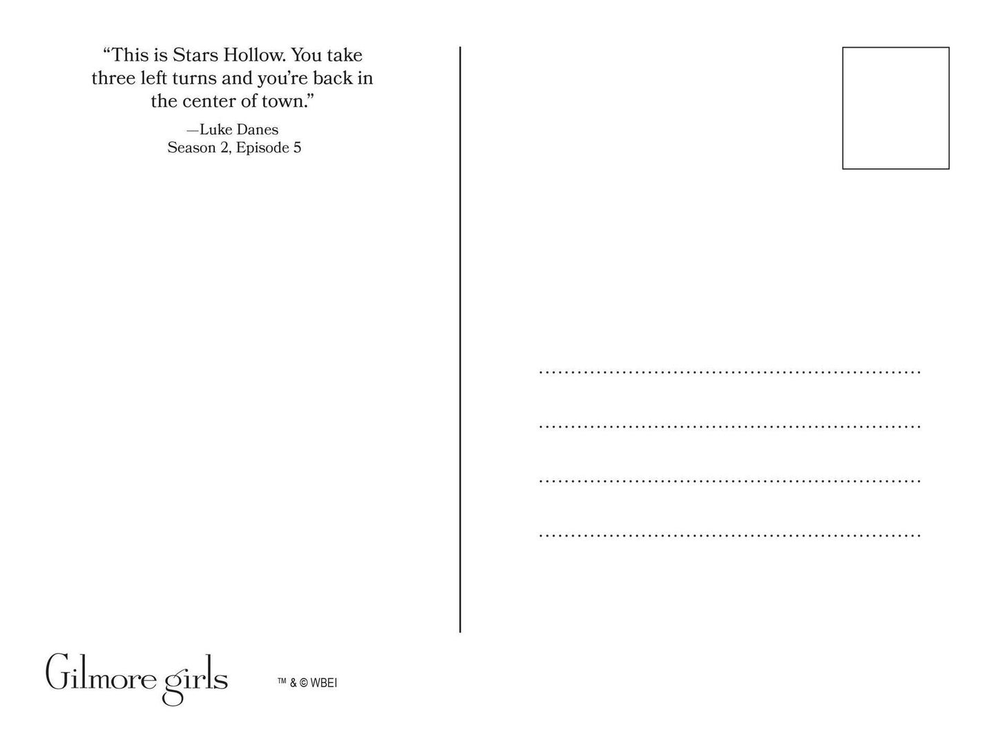 Gilmore Girls: Greetings from Stars Hollow: An Official Postcard Coloring Book