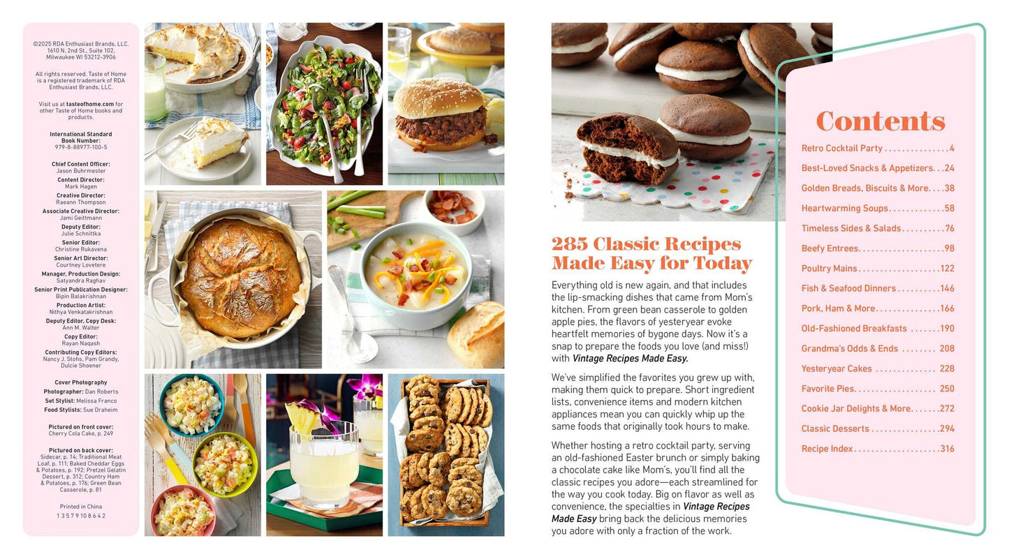 Taste of Home Vintage Recipes Made Easy: 285 RETRO DISHES AND YESTERYEAR BAKED GOODS FOR TODAY'S COOKS