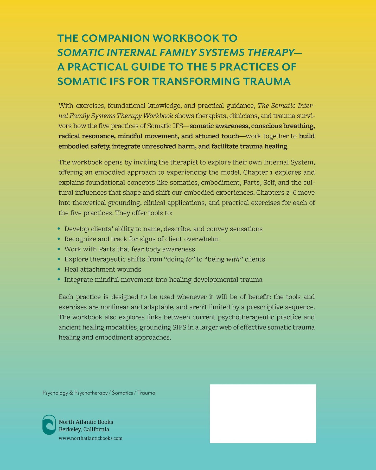 The Somatic Internal Family Systems Therapy Workbook: A Therapists Guide to the 5 Practices of Somatic IFS for Transforming Trauma in Clients