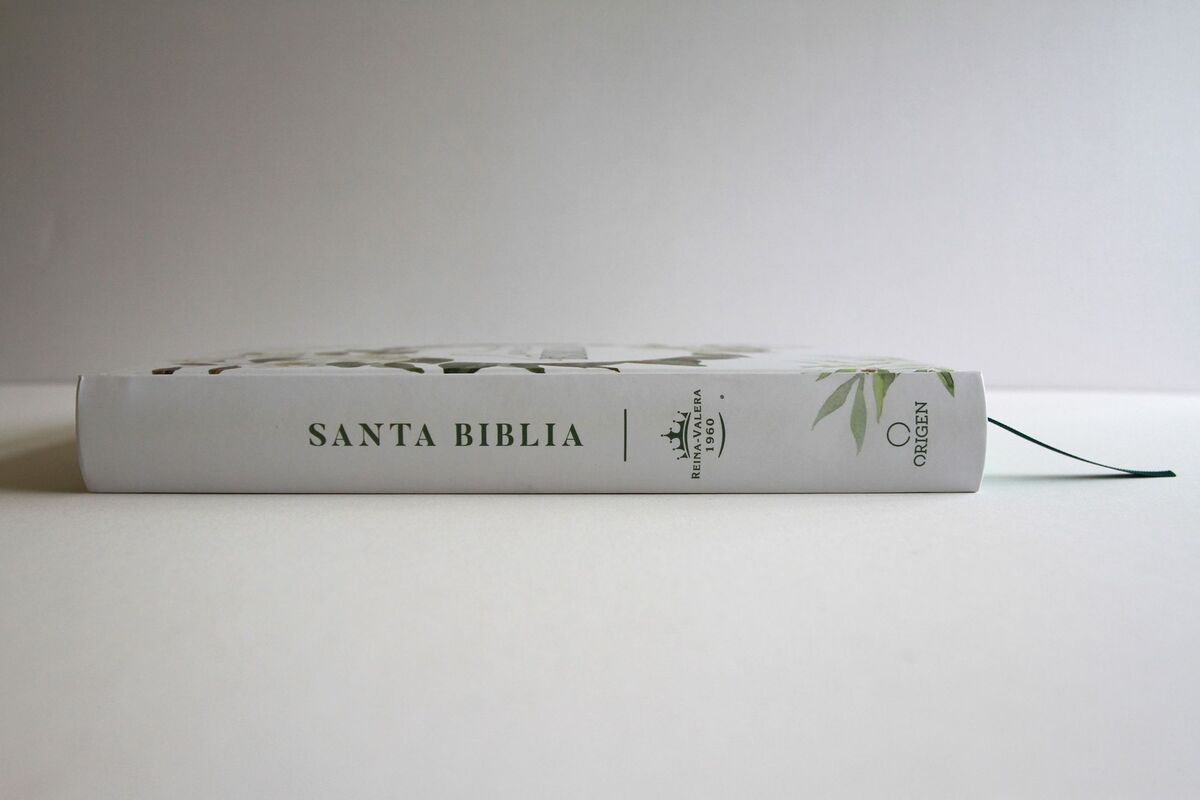RVR1960 Tapa Dura Tamaño Manual Flores Blanco Y Verde Nombres De Dios / Women floral on time for mother's day