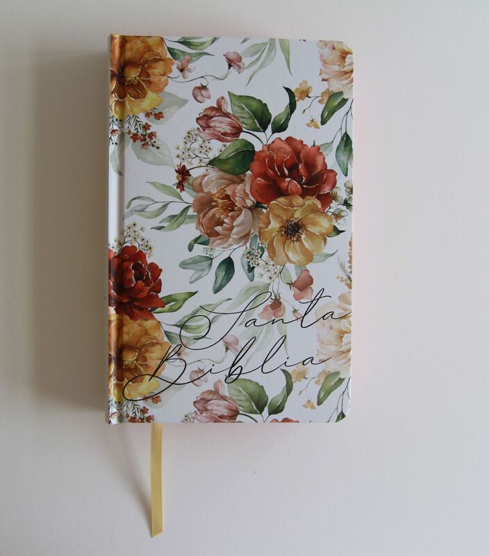 RVR 1960 Tapa Dura Tamaño Manual Flores Rosadas Nombres De Dios / Women floral on time for mother's day
