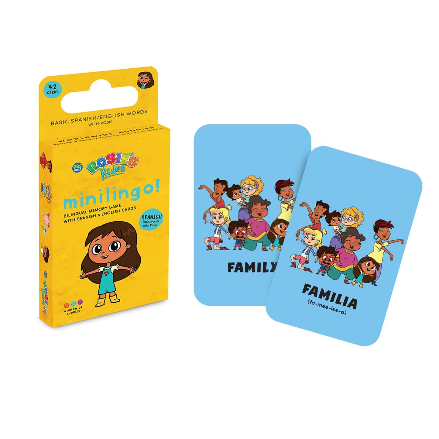 Rosie's Rules: Minilingo Spanish/English Flashcards - Basic Words with Rosie